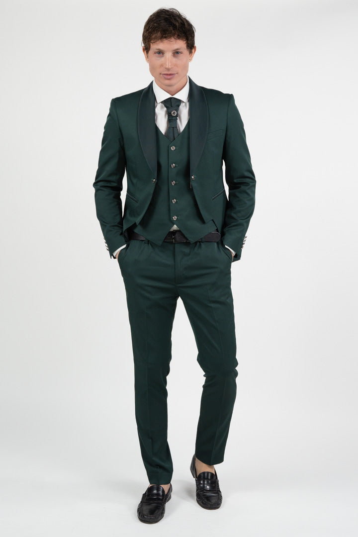 Abito tre pezzi verde bosco - Berti Mode Collection