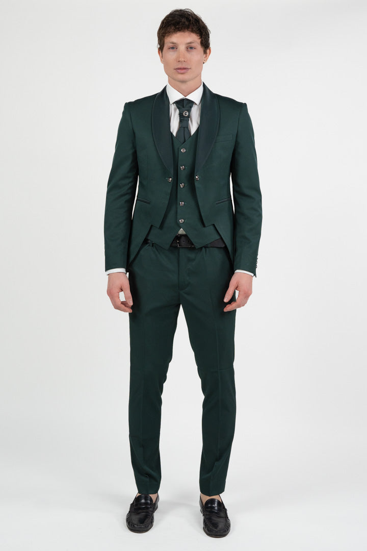 Abito tre pezzi verde bosco - Berti Mode Collection