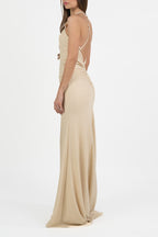 Abito con scollo all'americana oro - Berti Mode Collection