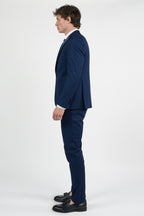 Abito Tre Pezzi Cerimonia - Blu Notte con Rever Removibile - Musani