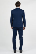 Abito Tre Pezzi Cerimonia - Blu Notte con Rever Removibile - Musani