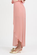 Pantalone in Georgette di viscosa rosa - Marella