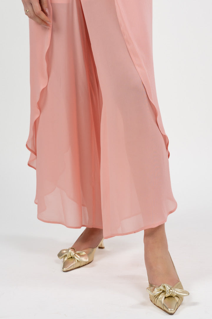 Pantalone in Georgette di viscosa rosa - Marella