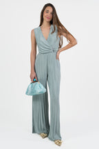 Tuta in Lurex con Pantalone Plissé azzurro - Gaudì