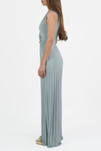 Tuta in Lurex con Pantalone Plissé azzurro - Gaudì