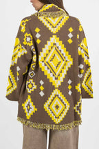 Cardigan i Fantasia Marrone e Giallo - Vicolo
