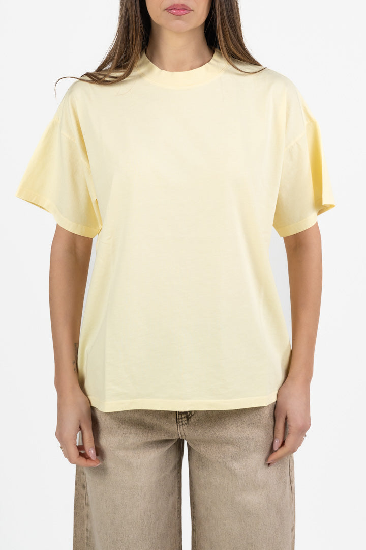 T-shirt Oversize in Cotone – Giallo Pastello - Vicolo