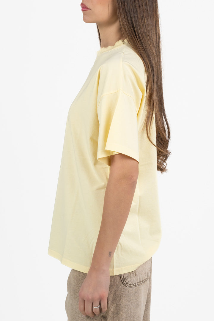 T-shirt Oversize in Cotone – Giallo Pastello - Vicolo