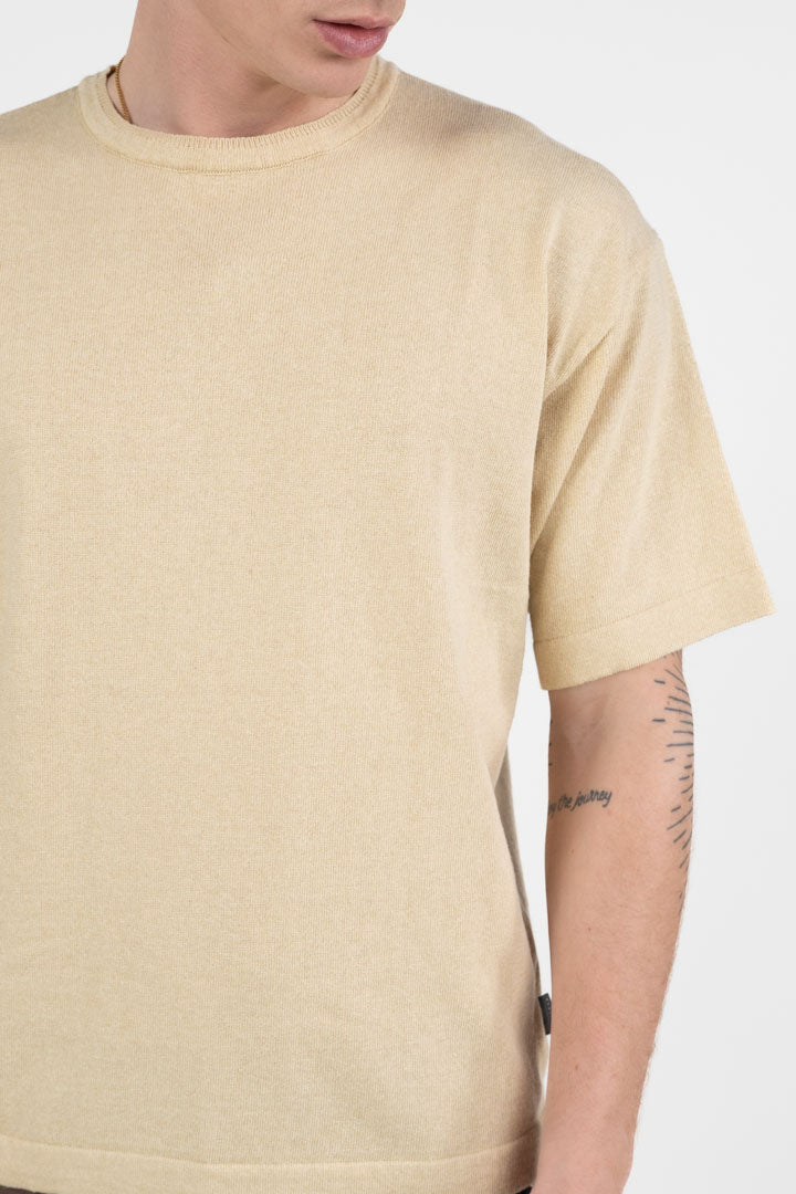 Maglia in Filo di Cotone beige - Out Fit