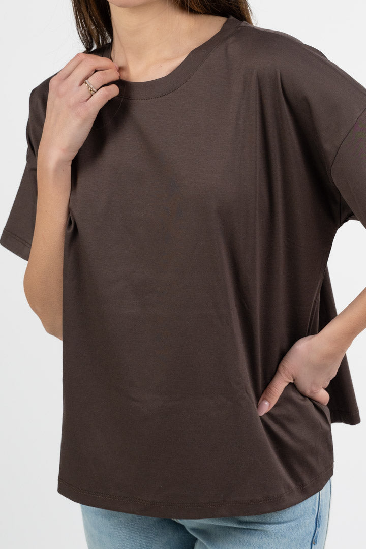 T-shirt Oversize Marrone - Vicolo