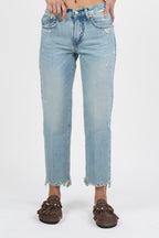 Denim Straight Leg con Orlo a Taglio Vivo - Vicolo