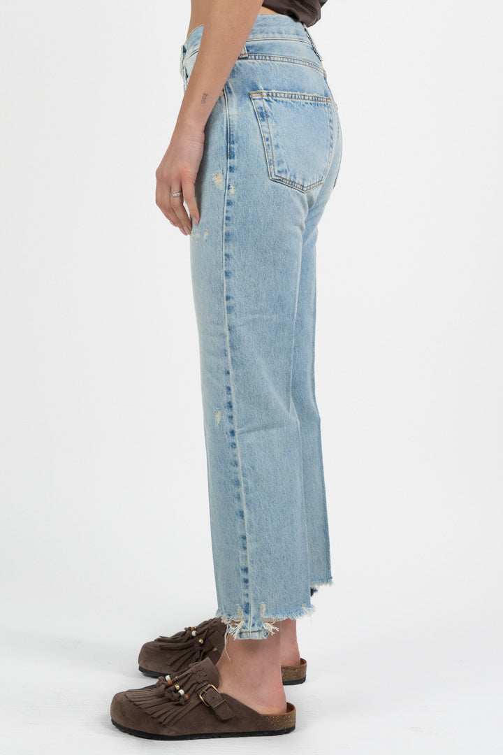 Denim Straight Leg con Orlo a Taglio Vivo - Vicolo