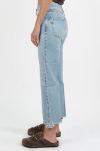 Denim Straight Leg con Orlo a Taglio Vivo - Vicolo