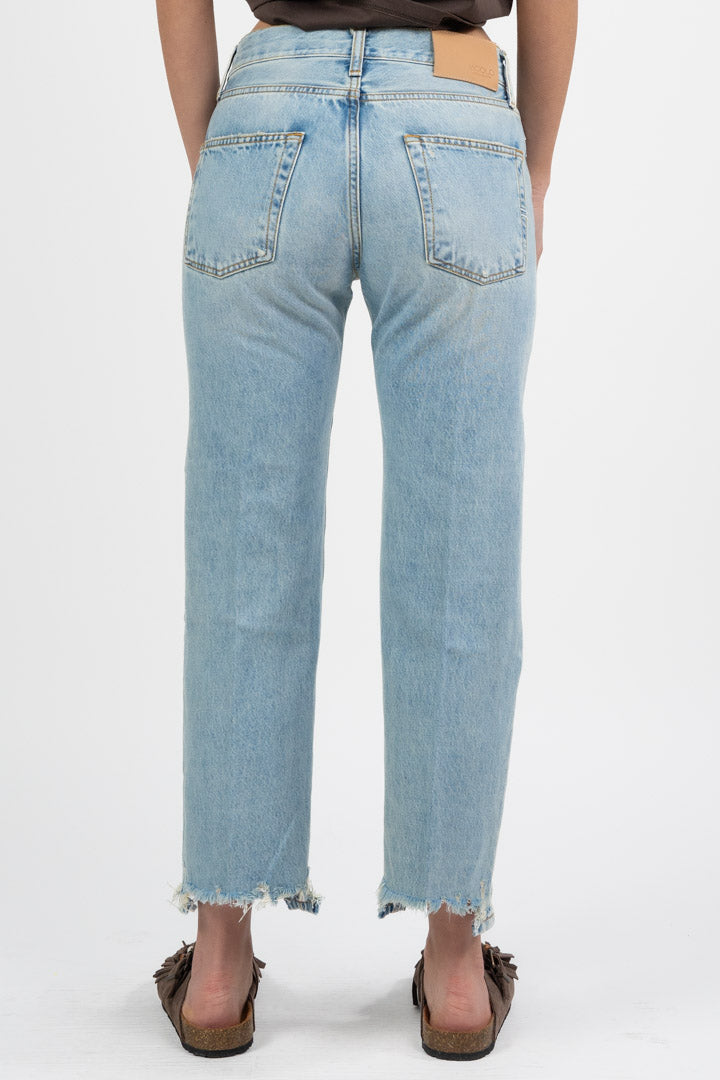 Denim Straight Leg con Orlo a Taglio Vivo - Vicolo