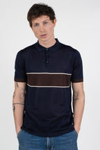 Polo in Filo di Cotone con Banda a Contrasto – Out Fit
