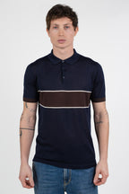 Polo in Filo di Cotone con Banda a Contrasto – Out Fit