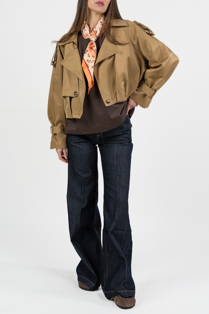 Trench Cropped Strutturato – Vicolo