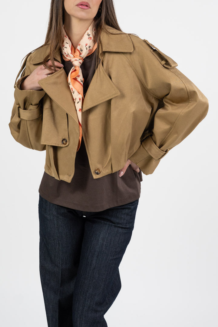 Trench Cropped Strutturato – Vicolo