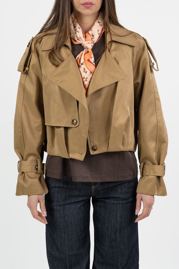 Trench Cropped Strutturato – Vicolo