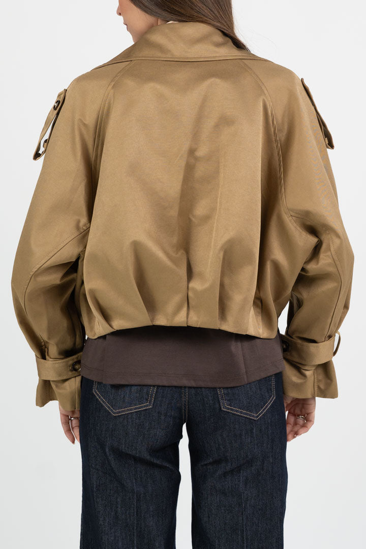Trench Cropped Strutturato – Vicolo