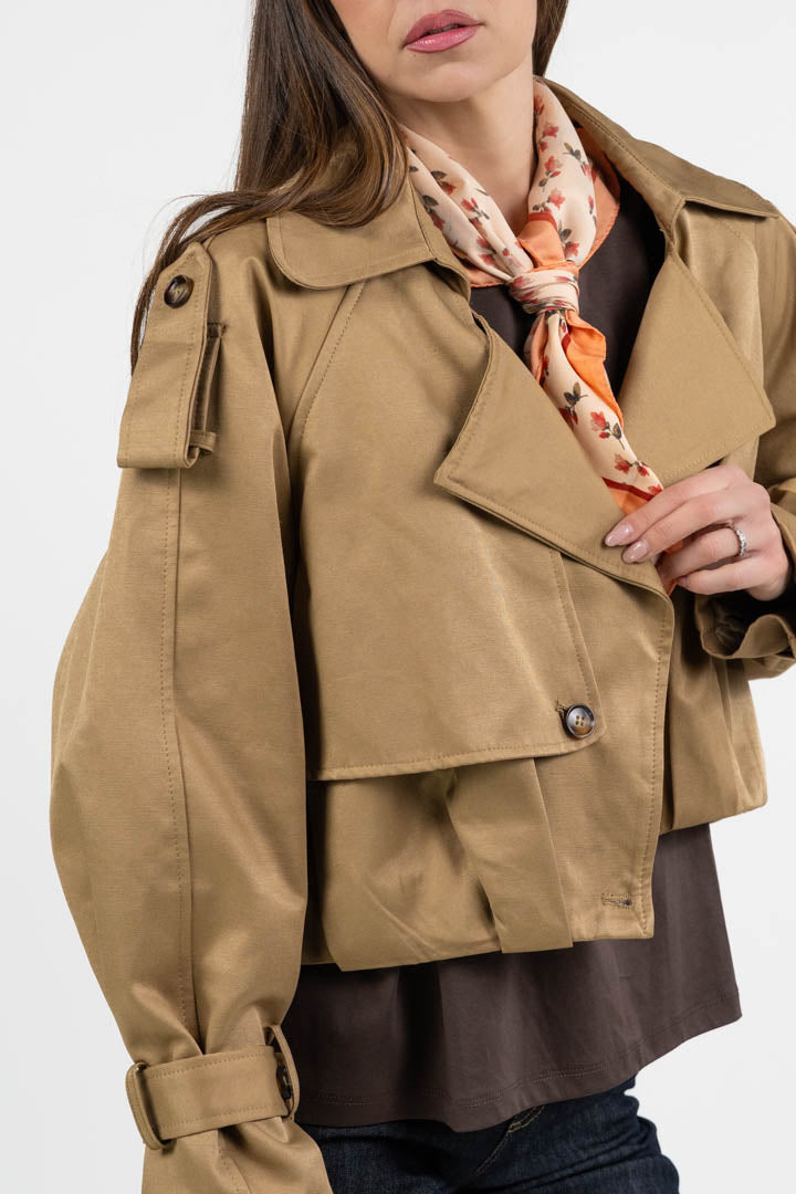 Trench Cropped Strutturato – Vicolo