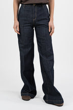 Jeans Wide Leg in Denim Scuro – Vicolo