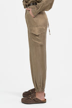 Pantalone Cargo in Tessuto Fluido - Vicolo
