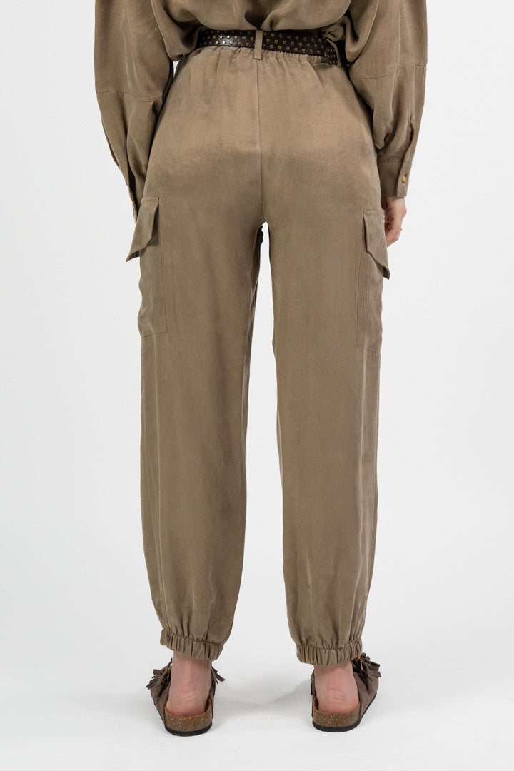 Pantalone Cargo in Tessuto Fluido - Vicolo