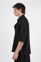 Camicia Nera Oversize in Set Coordinato - Berna