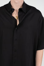 Camicia Nera Oversize in Set Coordinato - Berna