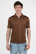 Polo in Maglia Rasata – Marrone Cioccolato - At.p.co