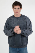 Felpa Girocollo Oversize – Acid Wash Grey - Patrizia Pepe