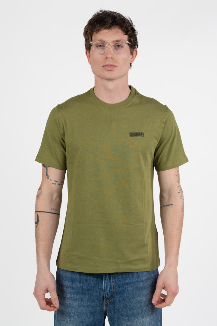 T-Shirt  in cotone Verde Oliva - Barbour