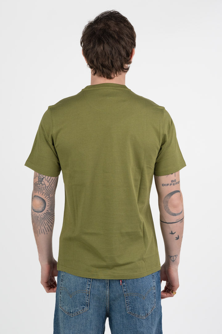 T-Shirt  in cotone Verde Oliva - Barbour