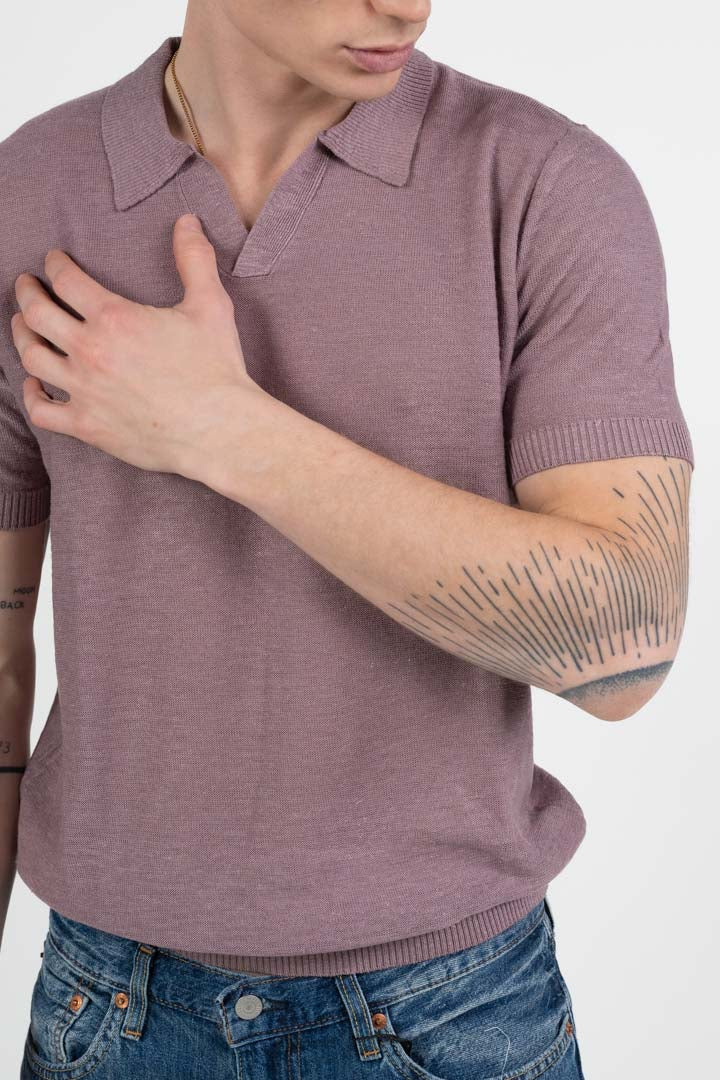 Polo in Maglia Fine – Rosa Polvere - Antony Morato