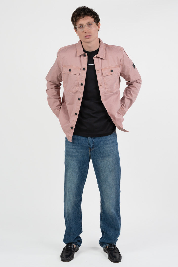 Overshirt in Cotone Lavato rosa antico  – Barbour
