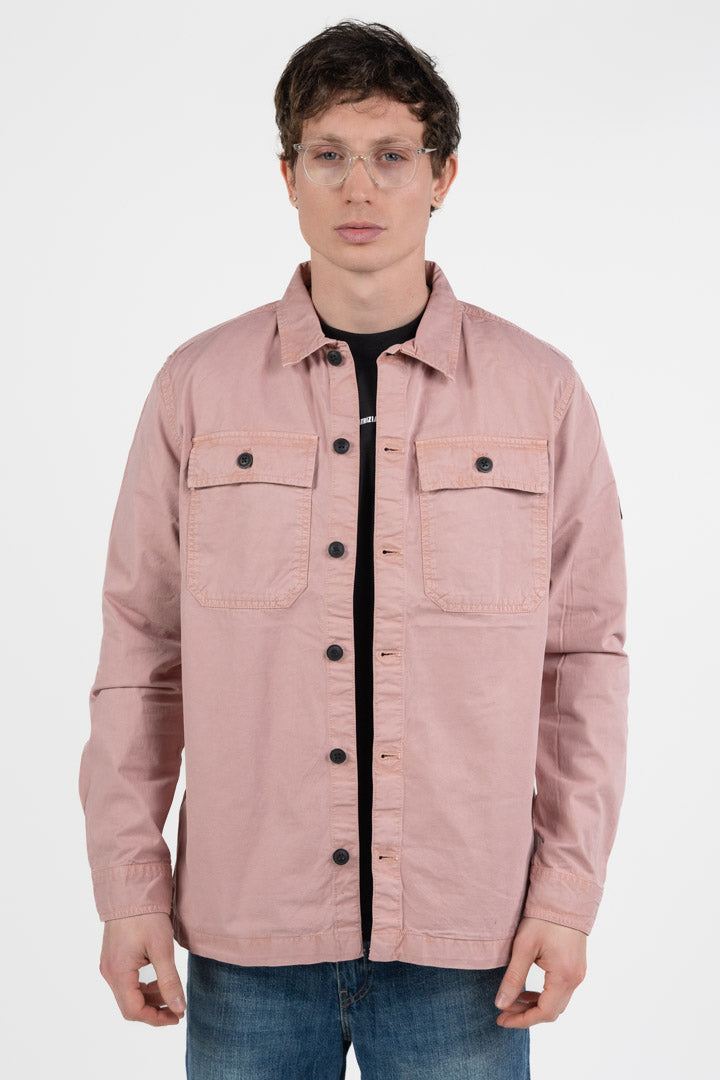 Overshirt in Cotone Lavato rosa antico  – Barbour