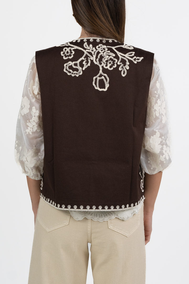 Gilet con Ricami - PennyBlack