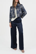 Bolerino in jacquard con disegno floreale - Emme Marella