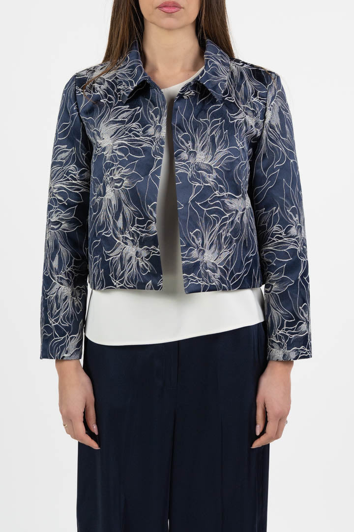 Bolerino in jacquard con disegno floreale - Emme Marella