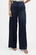Pantalone in raso blu notte - Emme Marella