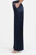 Pantalone in raso blu notte - Emme Marella