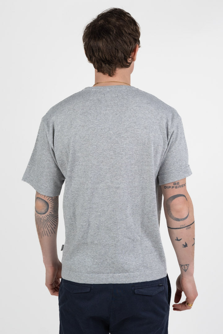 T-Shirt in Filo di Cotone  Grigio Melange - Out Fit