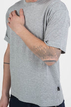 T-Shirt in Filo di Cotone  Grigio Melange - Out Fit