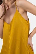 Abito Midi Satinato con Scollo a V - Marella