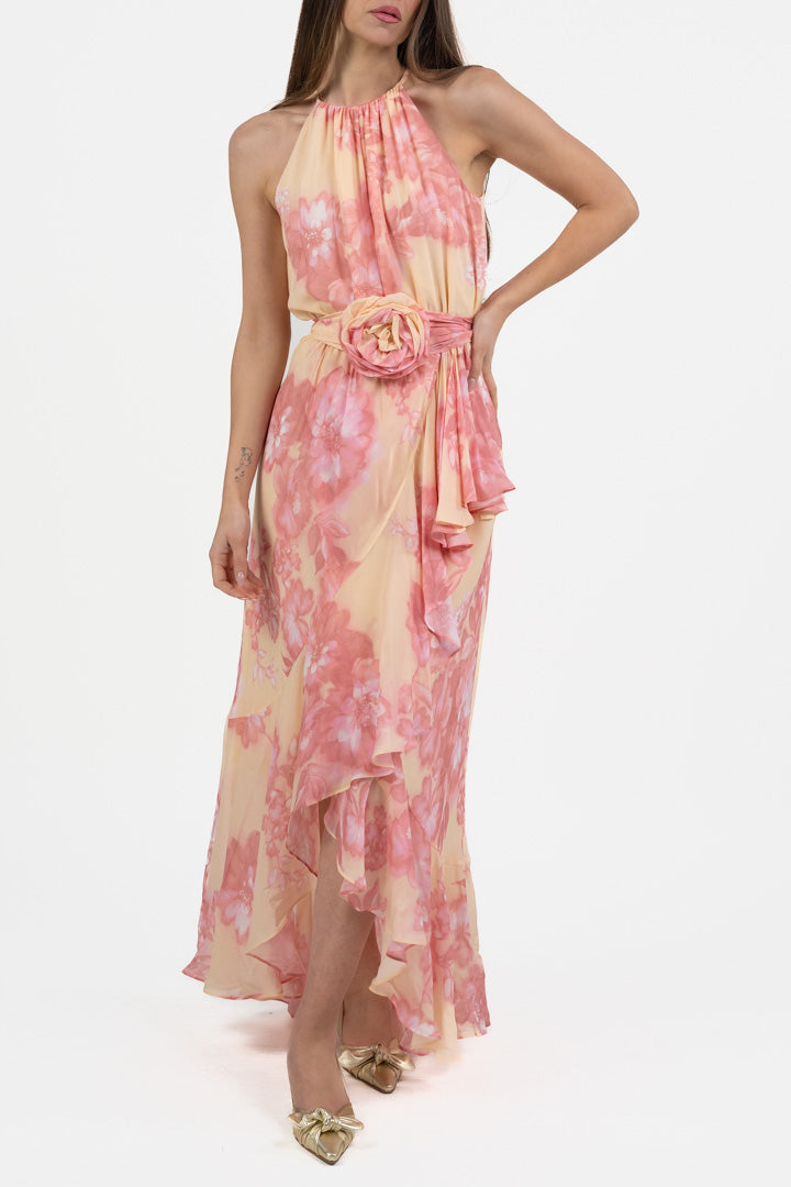 Abito lungo in  Georgette di viscosa stampata - Marella