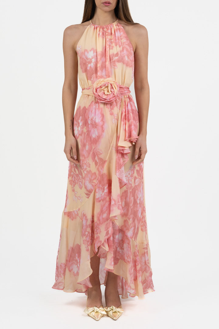 Abito lungo in  Georgette di viscosa stampata - Marella