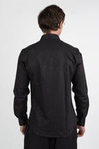 Camicia "Night Star" Slim Fit – Nero Glitter  - Adriano Langella