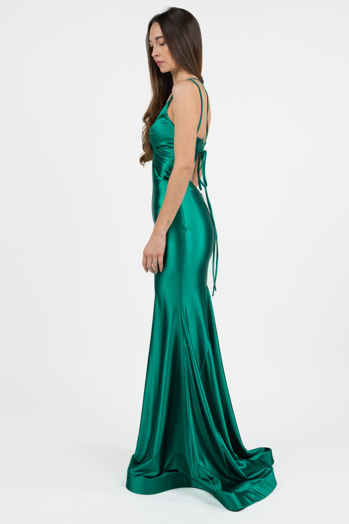 Abito a sirena verde smeralo - Berti Mode Collection