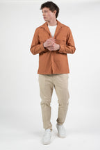 Overshirt Leggera in Cotone Tecnico – Color Mattone - Out Fit